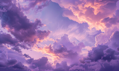 purple clouds in the sky, Generative AI 