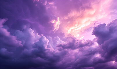 Fototapeta premium purple clouds in the sky, Generative AI 