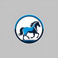 abstract Flat Vector Horse Logo Design