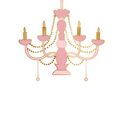 Pink Luxurious Chandelier