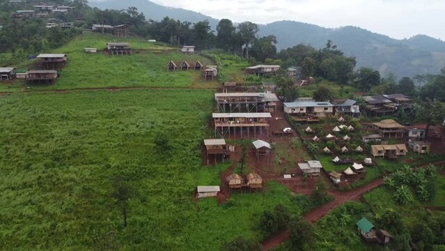 Huai Kup Kap Village Homestay is located on a lush mountain ridge Located in Chiang Mai northern Thailand