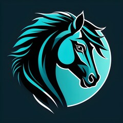Fototapeta premium abstract Flat Vector Horse Logo Design