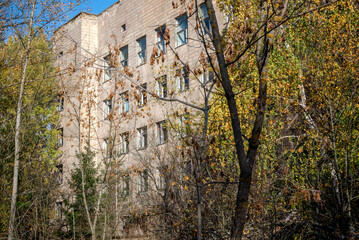 famous dangerous place hospital in an abandoned infected city of Chernobyl