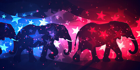 GOP Grandeur: A Celebration of Republican Tradition and Influence in Politics, Emphasizing the Rich History and Enduring Impact of the Republican Party. - obrazy, fototapety, plakaty