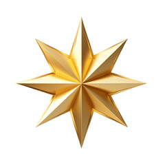Obraz premium Golden Star - 3 Dimensional