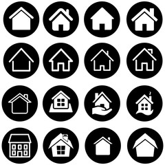 Homepage icon vector set. House illustration sign collection. Home symbol. Building logo.