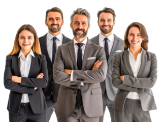 Buisness Team, Cooperating Team, friendly, marketmarker ceo seo,  Isolated on Transparent Background