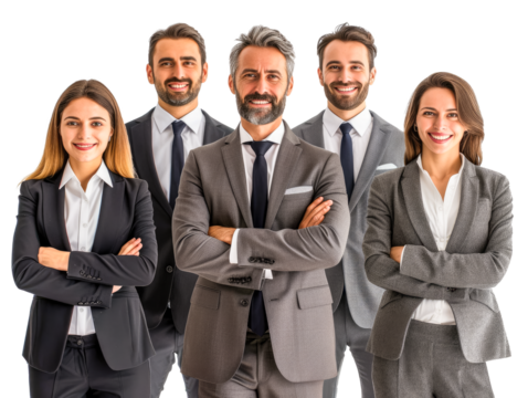 Buisness Team, Cooperating Team, friendly, marketmarker ceo seo, Isolated on Transparent Background