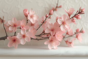 Pink Blossoms in Bloom: A Celebration of Spring's Delicate Beauty Generative AI