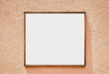 Fototapeta premium blank photo frame on a wall