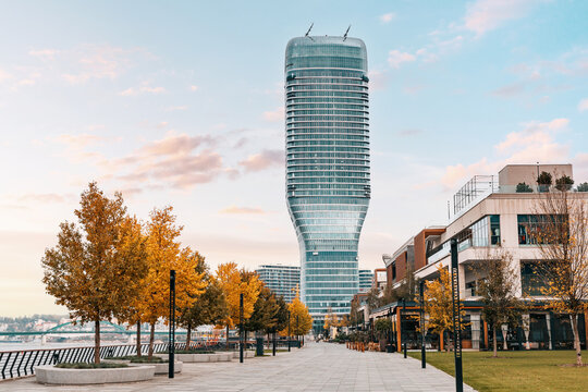 23 November 2023, Belgrade, Serbia: Explore Belgrade's skyline with Kula tower, a popular architectural landmark in Serbia's capital.