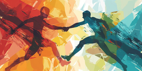 Sportsmanship in Action: A Display of Sportsmanship and Fair Play Among Olympic Athletes, Illustrating the Values of Respect and Integrity That Define Competitive Spirit