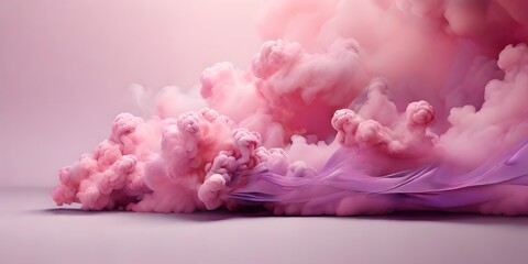 pink rose petals on black background Pink smoke floating on a light gray background powder and smoke explosion, background mockup

