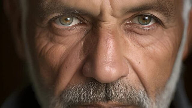 The eighth portrayal spotlights an older, gay MiddleEastern man. His eyes express a tenacity and determination that has carried him through the intersectional prejudices related to uality,