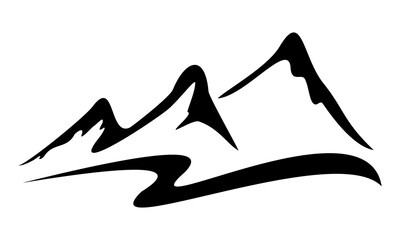 mountain vector nature silhouette logo