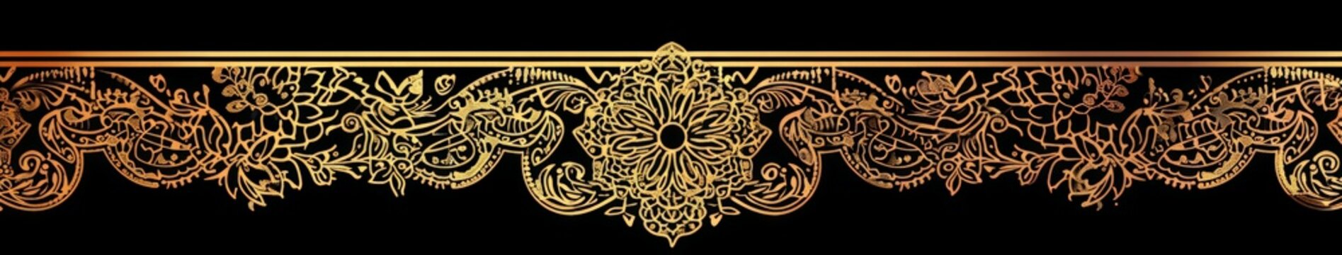 Black Background With Gold Pattern