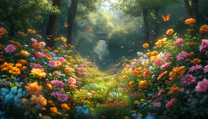 A Rainbow Path in the Woods: A Colorful Tribute to Pride Month Generative AI