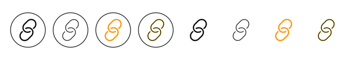 Link icon set vector. Hyperlink chain sign and symbol