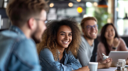  Creative Team Collaborating at a Café