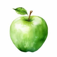 green apple watercolor
