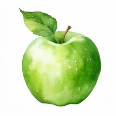 green apple watercolor
