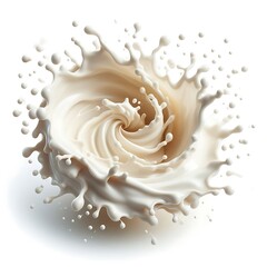 Splash of Milk on a white background