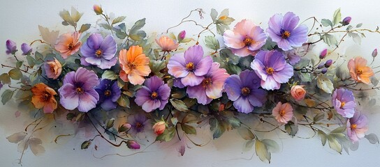 Flower Power: A Vibrant Display of Seasonal Blossoms Generative AI