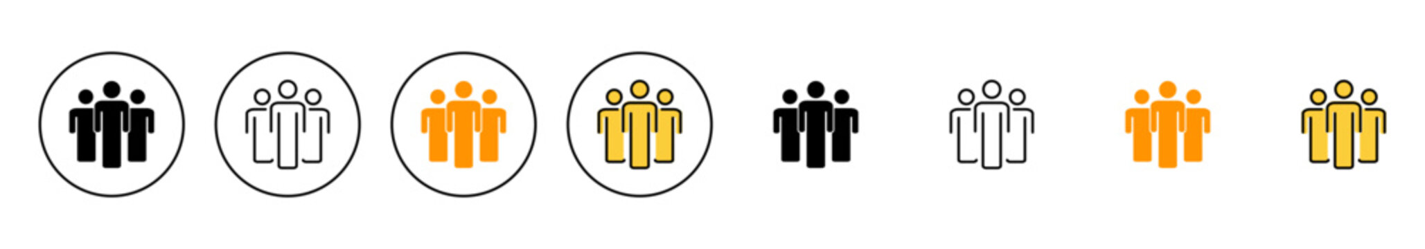 People icon set vector. person sign and symbol. User Icon vector