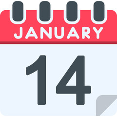 14 January Vector Icon Design