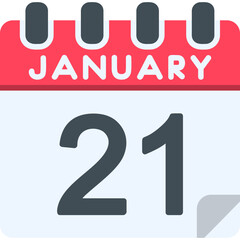 21 January Vector Icon Design
