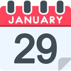 29 January Vector Icon Design