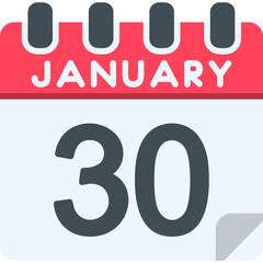 30 January Vector Icon Design