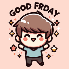 Free vector flat good friday illustration