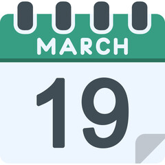 19 March Vector Icon Design