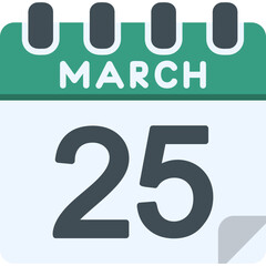 25 March Vector Icon Design