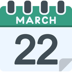22 March Vector Icon Design