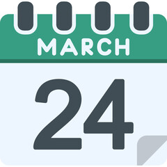 24 March Vector Icon Design