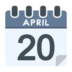 20 April Vector Icon Design