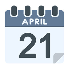 21 April Vector Icon Design