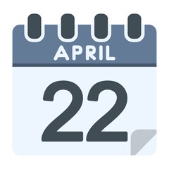 22 April Vector Icon Design