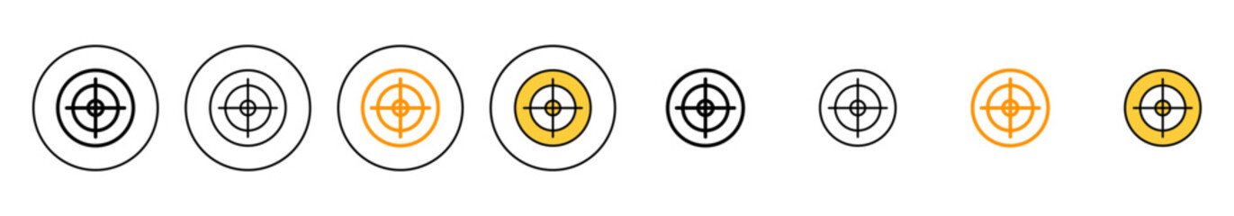 Target icon set vector. goal icon vector. target marketing sign and symbol