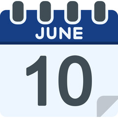 10 June Vector Icon Design