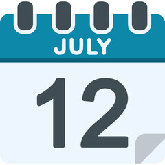 12 July Vector Icon Design