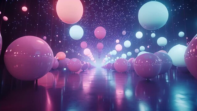 Let the luminous balloons guide your path as you explore a space transformed into a dazzling balloon bonanza sparking joy and delight with every step.