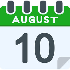 10 August Vector Icon Design