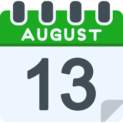 13 August Vector Icon Design