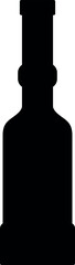 Silhouette of Alcohol Glass Bottle Icon. Vector Illustration.