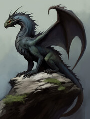 Fototapeta premium Dragon. Digital art.