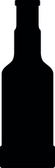 Silhouette of Alcohol Glass Bottle Icon. Vector Illustration.