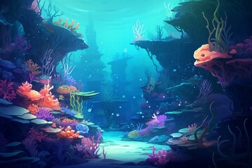 coral reef and fishes